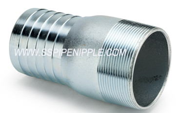 Durable KC Nipple Galvanized Steel Hose Coupling Fluid Applications